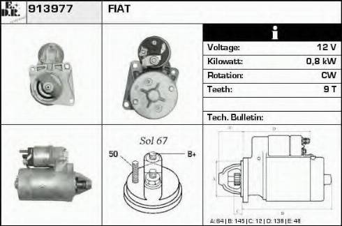 EDR 913977 - Стартер avtokuzovplus.com.ua