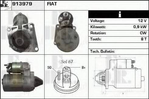 EDR 913979 - Стартер autocars.com.ua