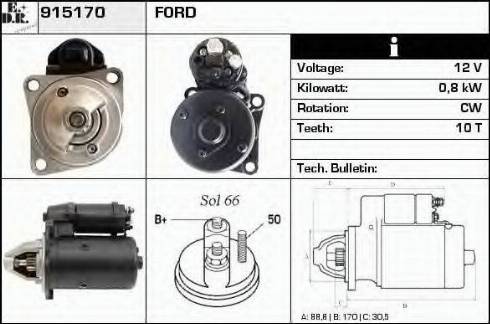 EDR 915170 - Стартер avtokuzovplus.com.ua