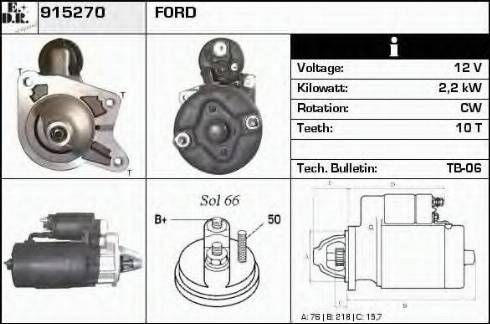 EDR 915270 - Стартер avtokuzovplus.com.ua