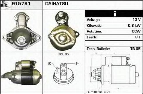 EDR 915781 - Стартер avtokuzovplus.com.ua