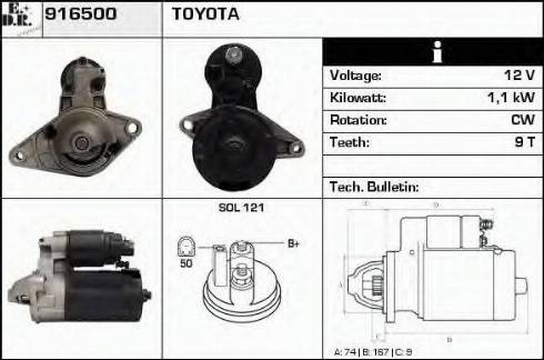 EDR 916500 - Стартер avtokuzovplus.com.ua