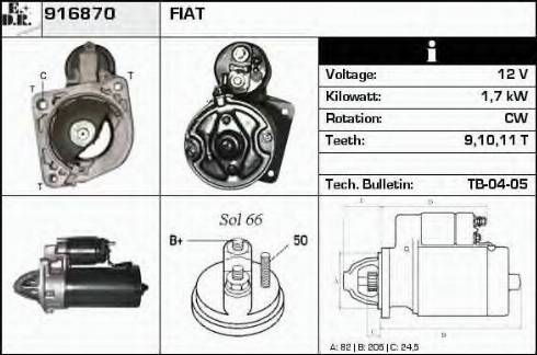 EDR 916870 - Стартер avtokuzovplus.com.ua