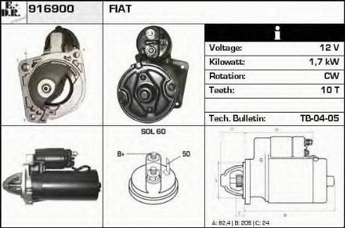 EDR 916900 - Стартер avtokuzovplus.com.ua