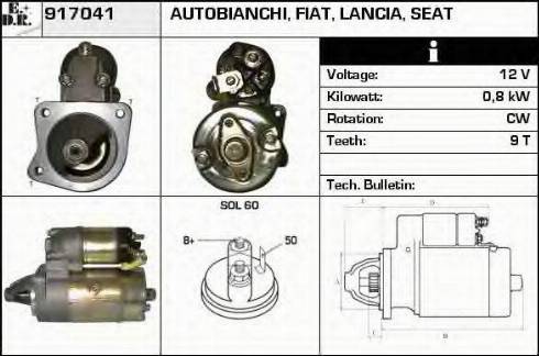 EDR 917041 - Стартер autocars.com.ua