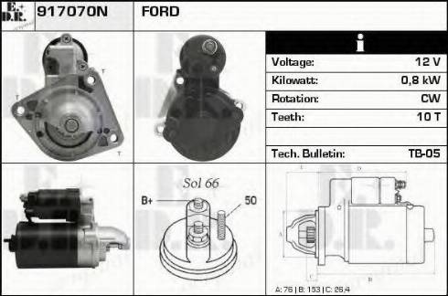 EDR 917070N - Стартер avtokuzovplus.com.ua