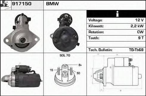 EDR 917150 - Стартер autocars.com.ua