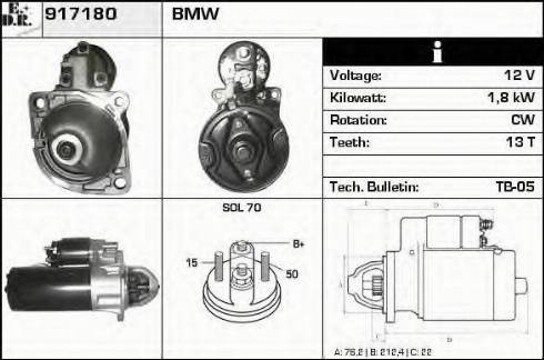 EDR 917180 - Стартер avtokuzovplus.com.ua