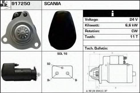 EDR 917250 - Стартер avtokuzovplus.com.ua