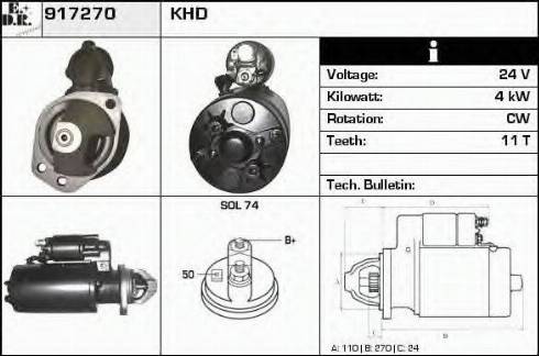 EDR 917270 - Стартер autocars.com.ua