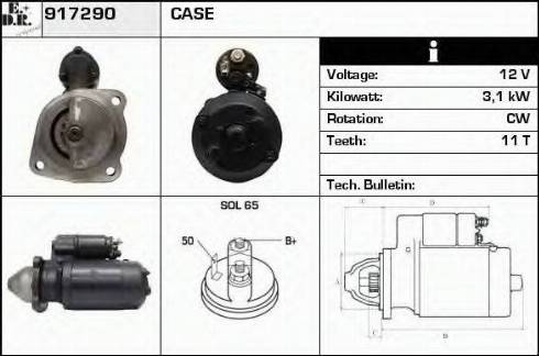 EDR 917290 - Стартер autocars.com.ua