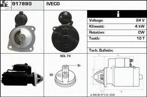 EDR 917880 - Стартер avtokuzovplus.com.ua