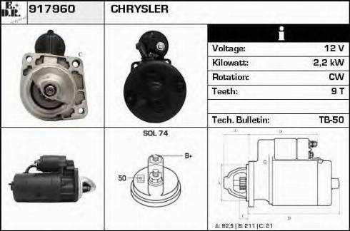 EDR 917960 - Стартер autocars.com.ua