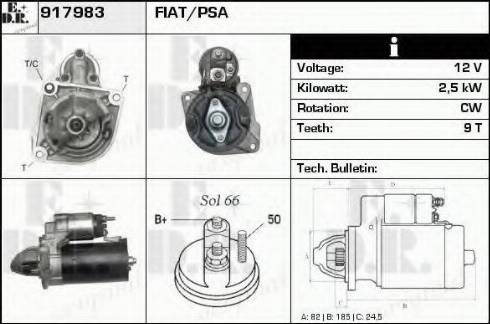 EDR 917983 - Стартер autocars.com.ua