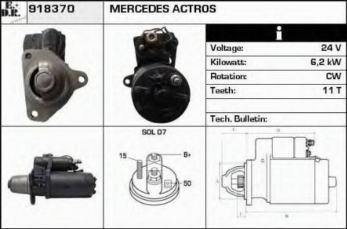 EDR 918370 - Стартер autocars.com.ua