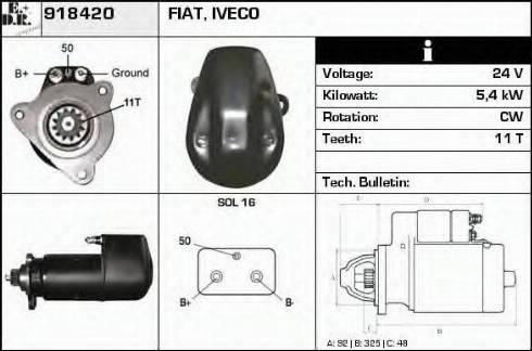 EDR 918420 - Стартер autocars.com.ua