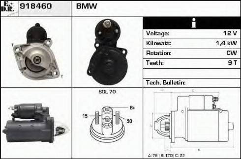 EDR 918460 - Стартер autocars.com.ua