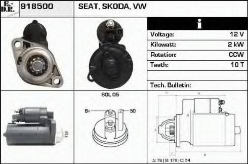 EDR 918500 - Стартер avtokuzovplus.com.ua