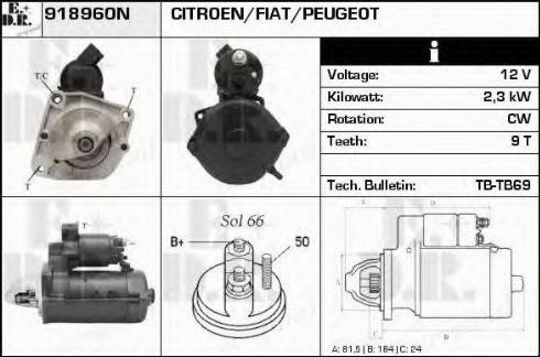 EDR 918960N - Стартер autocars.com.ua