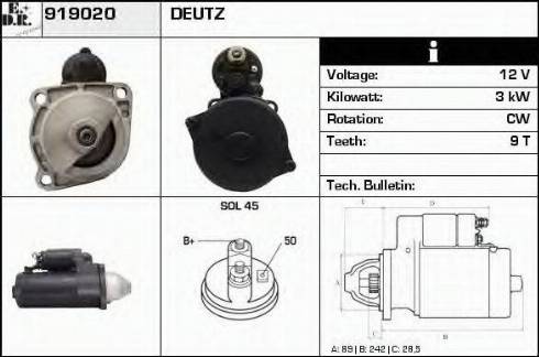 EDR 919020 - Стартер avtokuzovplus.com.ua