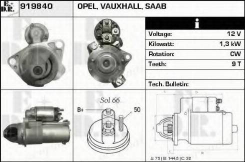 EDR 919840 - Стартер avtokuzovplus.com.ua