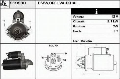 EDR 919980 - Стартер avtokuzovplus.com.ua