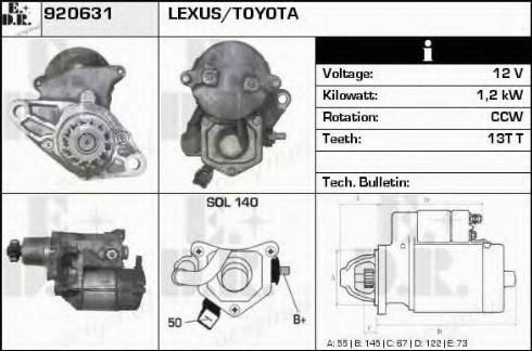 EDR 920631 - Стартер avtokuzovplus.com.ua