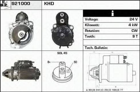 EDR 921000 - Стартер autocars.com.ua