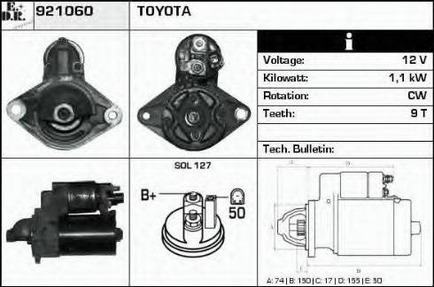 EDR 921060 - Стартер autocars.com.ua