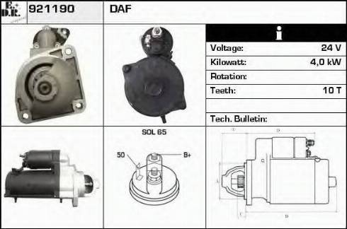 EDR 921190 - Стартер avtokuzovplus.com.ua