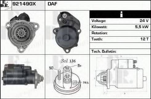 EDR 921490X - Стартер autocars.com.ua