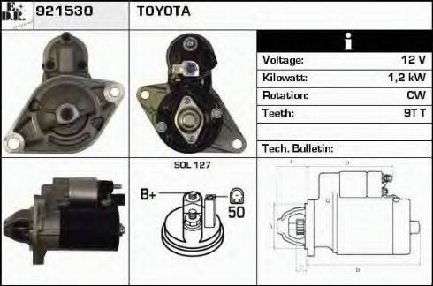 EDR 921530 - Стартер autocars.com.ua