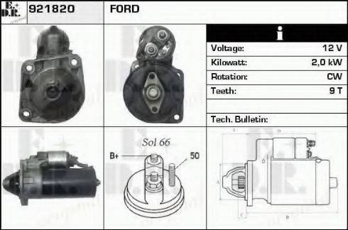 EDR 921820 - Стартер avtokuzovplus.com.ua