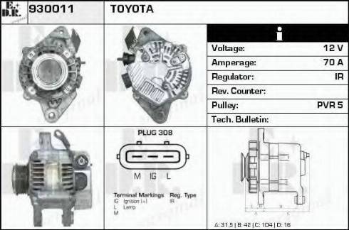 EDR 930011 - Генератор autocars.com.ua