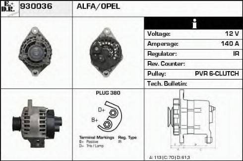 EDR 930036 - Генератор avtokuzovplus.com.ua