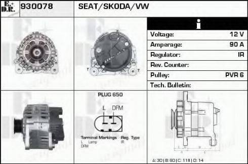 EDR 930078 - Генератор autocars.com.ua