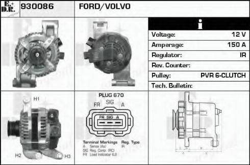 EDR 930086 - Генератор autocars.com.ua