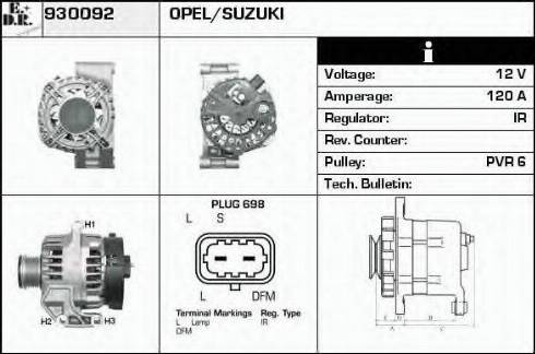 EDR 930092 - Генератор avtokuzovplus.com.ua