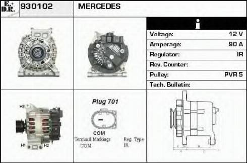 EDR 930102 - Генератор autocars.com.ua