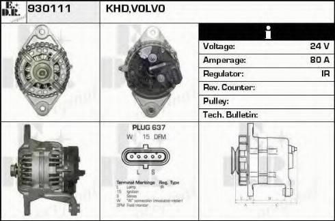 EDR 930111 - Генератор avtokuzovplus.com.ua