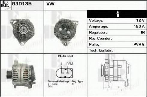 EDR 930135 - Генератор autocars.com.ua