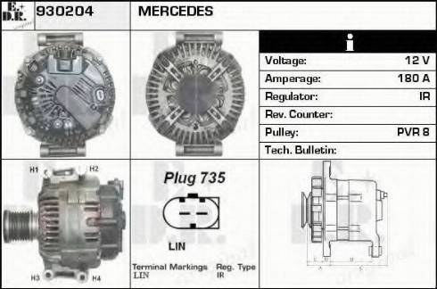 EDR 930204 - Генератор avtokuzovplus.com.ua