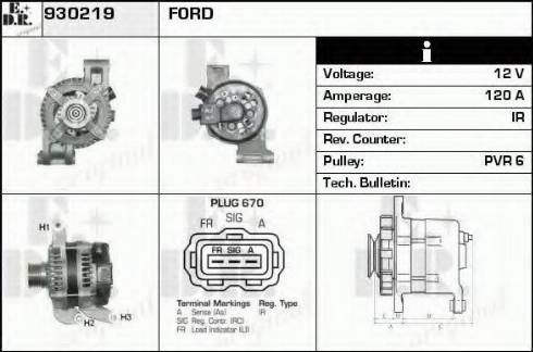 EDR 930219 - Генератор autocars.com.ua