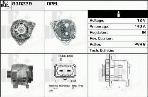 EDR 930229 - Генератор autocars.com.ua