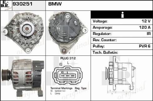 EDR 930251 - Генератор autocars.com.ua