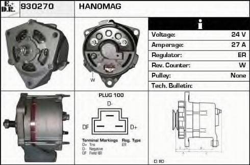 EDR 930270 - Генератор autocars.com.ua