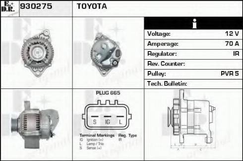 EDR 930275 - Генератор autocars.com.ua