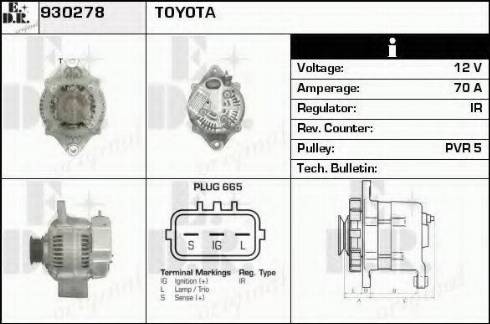 EDR 930278 - Генератор avtokuzovplus.com.ua