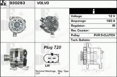 EDR 930283 - Генератор avtokuzovplus.com.ua