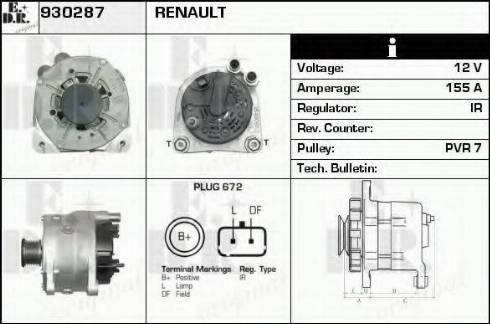 EDR 930287 - Генератор autocars.com.ua